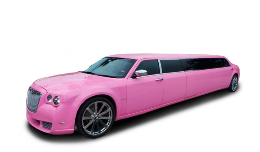 Chrysler 300 Pink limo 10 PAX