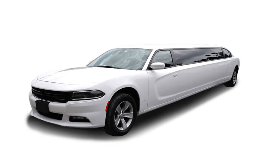 Dodge Charger white limo 10 PAX
